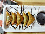 Deep fried chocolate wontons