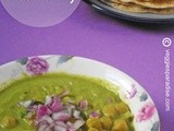 Aloo chana in green gravy