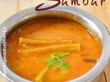 Amaranth stem sambar | keerai thandu sambar