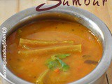 Amaranth stem sambar | keerai thandu sambar