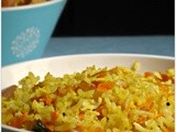 Rice varieties  | carrot rice recipe - step by step