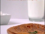Stuffed paratha - coconut stuffed paratha | paratha stuffed with spiced coconut