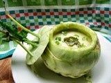 Koolrabisoep met pesto en lenteui