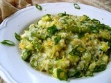 Kruidige risotto met asperge en courgette