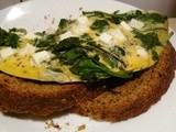 Spinazie omelet met feta