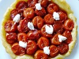 Tarte tatin van tomaat met ricotta en tijm