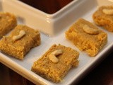 Fudge- o – Mania??? Chickpea Flour ( besan) with walnuts and cashew