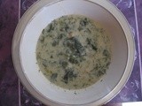 Dovgha  ~ Azerbaijani Yogurt Soup with Rice, Spinach, and Mixed Herbs)