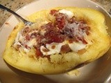 Spaghetti Pomodoro without the Spaghetti (Spaghetti Squash with Fresh Tomato Sauce)