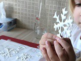 Cristalli di ghiaccio in ghiaccia reale