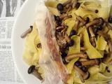 Pappardelle al Lardo di Colonnata e Funghi Pioppini