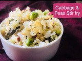 How to make Cabbage Peas Poriyal / Cabbage Stir fry - Vegetarian Recipes