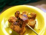 Paneer Barbeue on Gas Grill / Paneer Tikka on Gas Grill