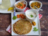 Broccoli Carrot Paratha Thali | Paratha Thali