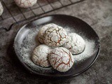 Eggless Chocolate Crinkle Cookies
