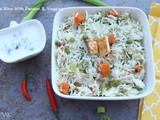 Ghee Rice with Veggies and Paneer | Ghee Bhath