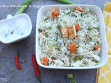 Ghee Rice with Veggies and Paneer | Ghee Bhath