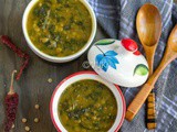 Instant Pot Green Lentils and Spinach Curry | Dal Palak
