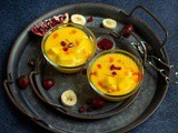 Microwave Fruit Custard | Eggless Fruit Custard Recipe