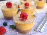 No Bake Eggless Mango Cheese Cake with Agar Agar | Single Serving Cheese Cake