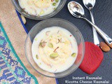 Ricotta Cheese Rasmalai | Instant Rasmalai