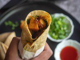 Roti Rolls with Potato Curry | Potato Chapati Roll