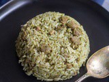 Soya Mint Pulao (One-Pot Pressure Cooker Recipe)