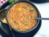 Sweet Corn and Steel Cut Oats Soup