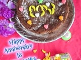 3 minute mw chocolate cake - egg free butter free - a virtual anniversary treat for nathiya & mahe