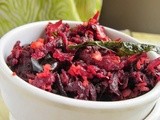 Beetroot poriyal i beetroot stir fry