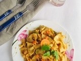 Farfalle pasta - indo chinese style