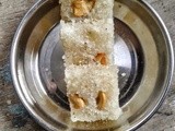 Fresh coconut burfi i narial burfi i thengai mittai i diwali recipes i festival sweets