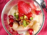 Fruit custard i mixed fruit salad with custard i healthy fruit custard i chill desserts i christmas & new year recipes