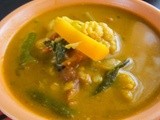 Mixed vegetables kurma in coconut milk