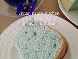 Blue Pea Flower Chiffon Cake/ 兰花戚风 and Blue Pea Tea