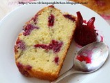 Butter Cake with Pickled Roselle