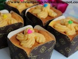 Hokkaido Pumpkin Chiffon Cupcake with Pumpkin Custard Cream Filling