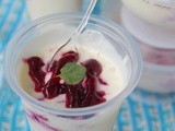 Roselle Ripple Cheesecake Ice Cream (without ice-cream maker)