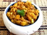 Aloo Gobi sabzi Recipe  - Cauliflower Potato curry - Cauliflower potato Stir fry