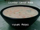 Cucumber Carrot Raita - Cucumber Raita