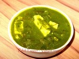 Palak Paneer - Step Wise Pictures - Indian Paneer Recipes