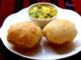 Poori recipe - how to make puffy(fluffy) poori