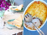 Σαββατιάτικο γεύμα με πίτα του βοσκού και τάρτα με ρικόττα, μέλι και φιστίκια