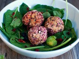 Canellini bean falafel with beet root and carrots - Φαλάφελ από φασόλια χάντρες με παντζάρι και καρότο