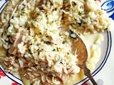 Poached chicken risotto with white truffle oil and tarragon - Ριζότο με ποσέ κοτόπουλο, λάδι λευκής τρούφας και εστραγκόν