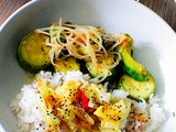 Steamed rice with kimchi - Ρύζι στον ατμό με kimchi