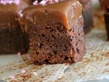 Double chocolate salt caramel brownies