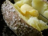 Homemade celery-salt crusted baked potato