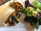 Black Bean Chilli Burritos