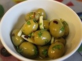 Marinated Olives with Garlic, Chilli & Parsley